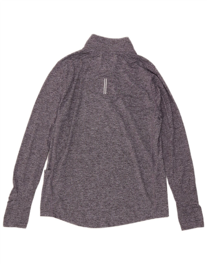 Nike Womens Dri Fit Pullover Tracksuit Top UK 10 Small Grey Flecked