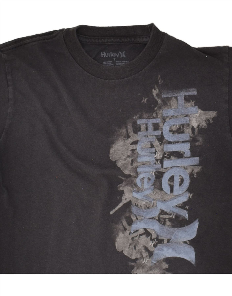 HURLEY Boys Graphic T-Shirt Top 6-7 Years Black Cotton | Vintage Hurley | Thrift | Second-Hand Hurley | Used Clothing | Messina Hembry 