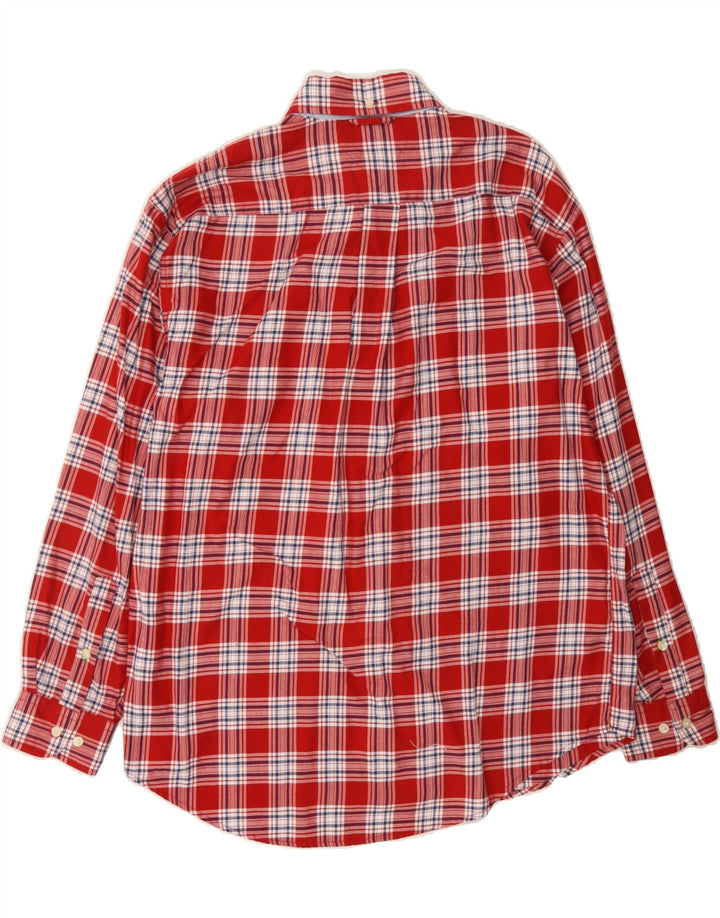 TOMMY HILFIGER Mens Shirt Medium Red Check Cotton Vintage Tommy Hilfiger and Second-Hand Tommy Hilfiger from Messina Hembry 