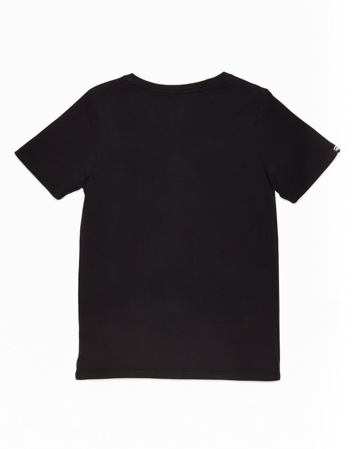 Nike Womens Graphic T-Shirt Top UK 12 Medium Black Cotton