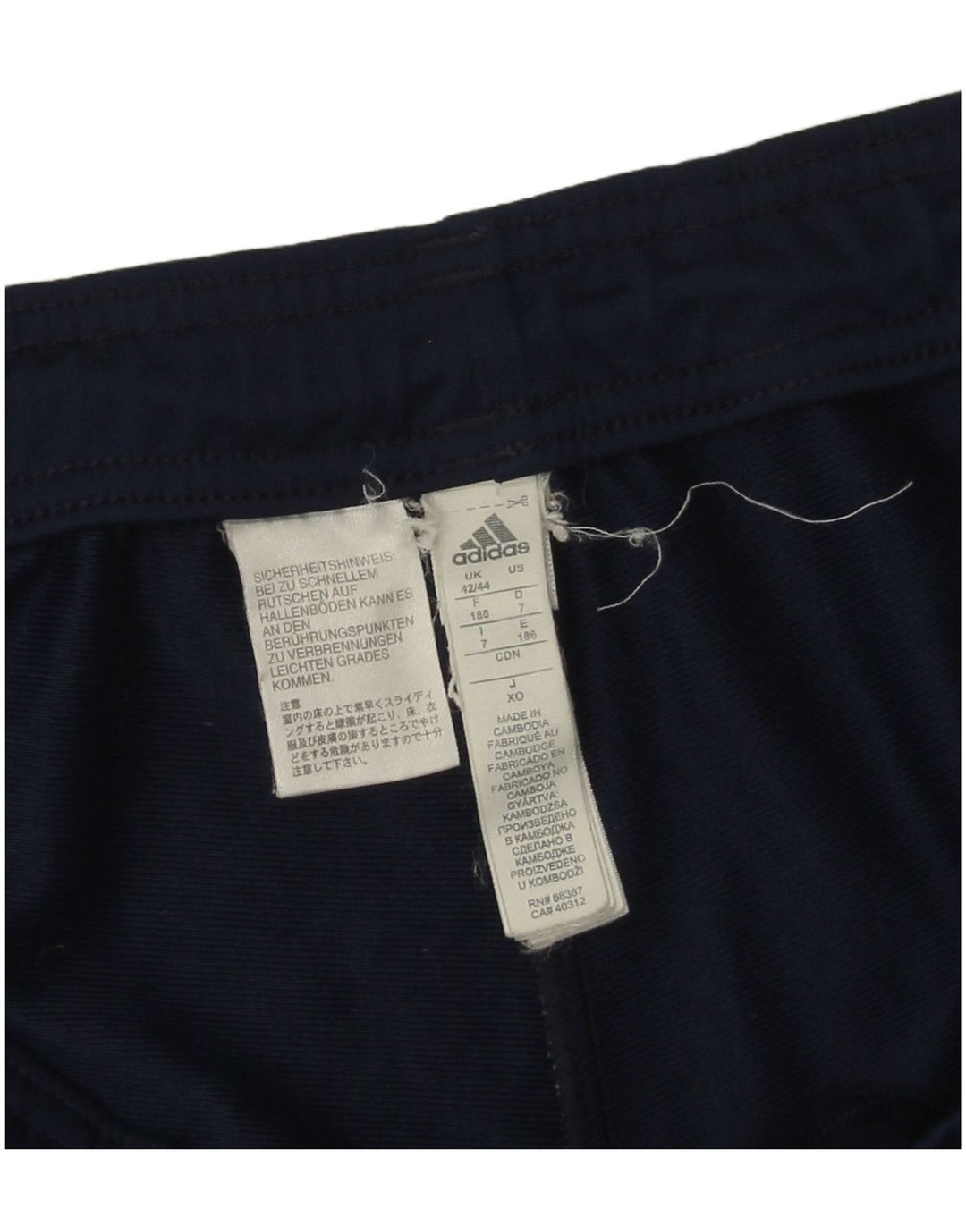 Adidas Mens Tracksuit Trousers UK 42/44 Large  Navy Blue Polyester