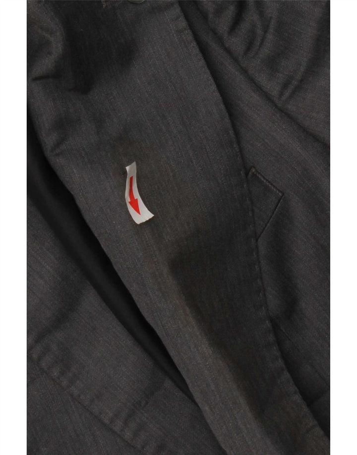 Zara Mens 2 Button Blazer Jacket EU 48 Medium Grey Polyester