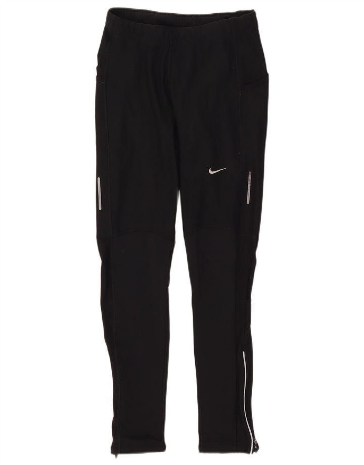 NIKE Womens Dri Fit Leggings UK 8 Small  Black Polyester