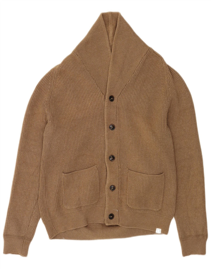 Marks & Spencer Mens Cardigan Sweater Medium Brown Polyester