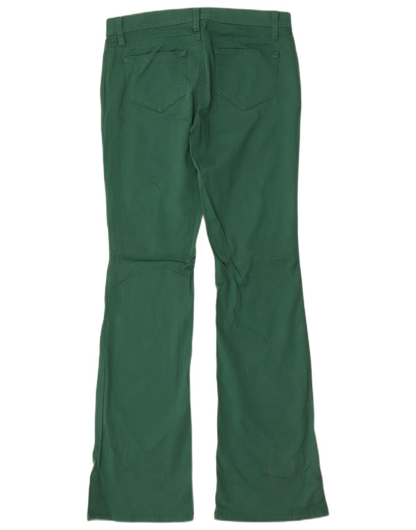 Benetton Womens Flare Casual Trousers W30 L33 Green