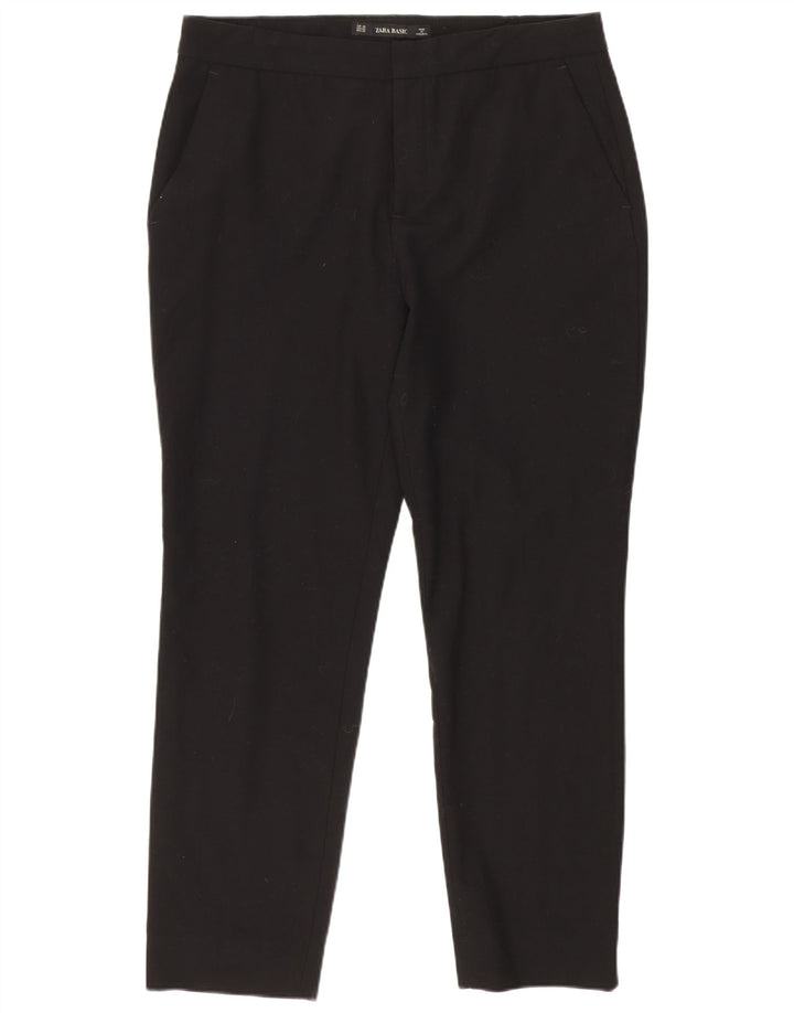 Zara Womens Slim Suit Trousers EU 38 Small W28 L26 Black