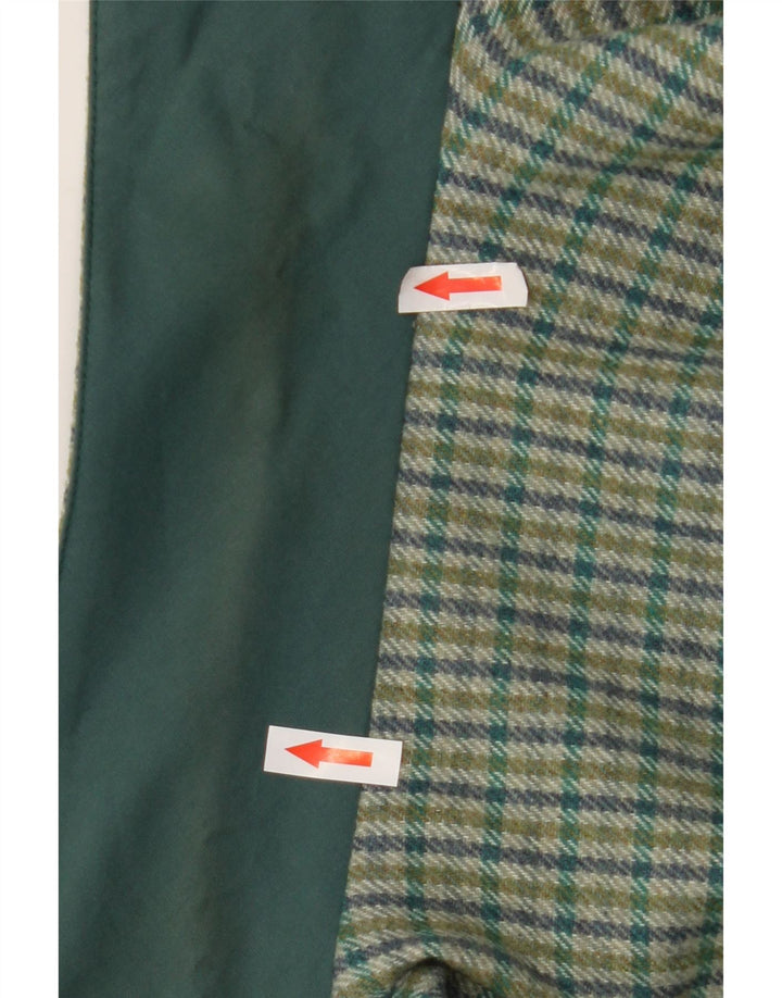 Vintage Womens Overcoat IT 55 2XL Green Polyester