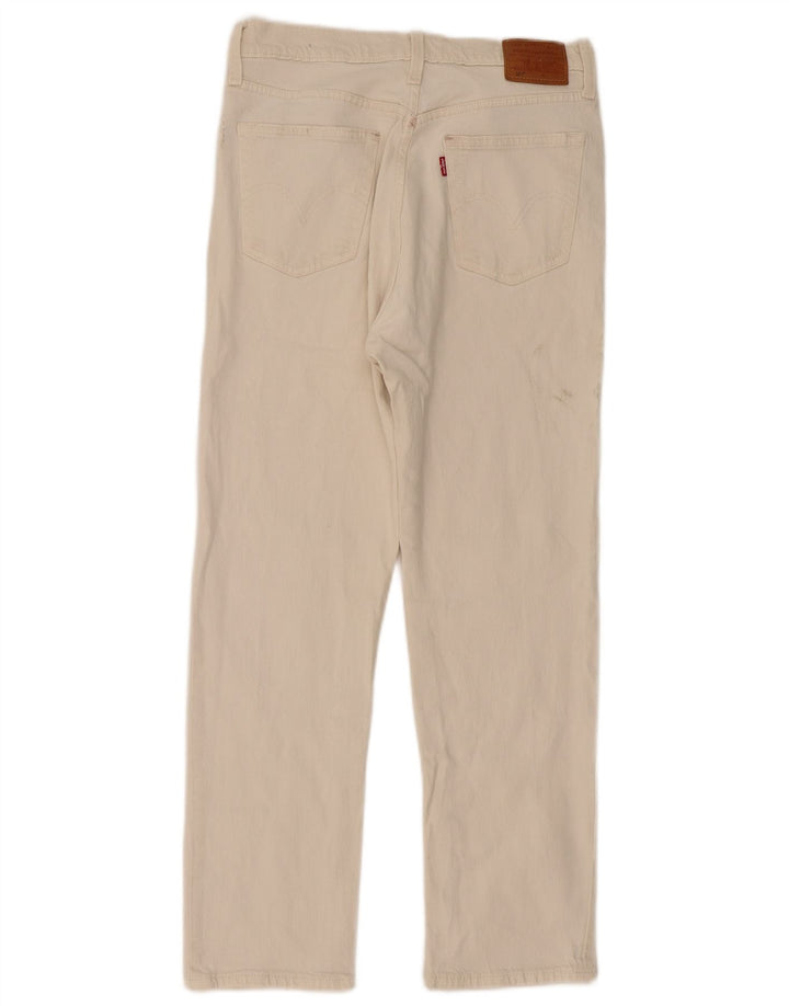 Levi's Womens 501 Straight Jeans W29 L28 Off White Cotton