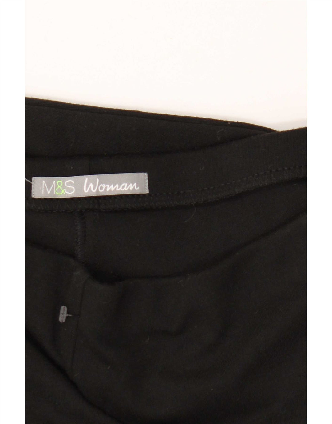 Marks & Spencer Womens Straight Casual Trousers W38 L31 Black