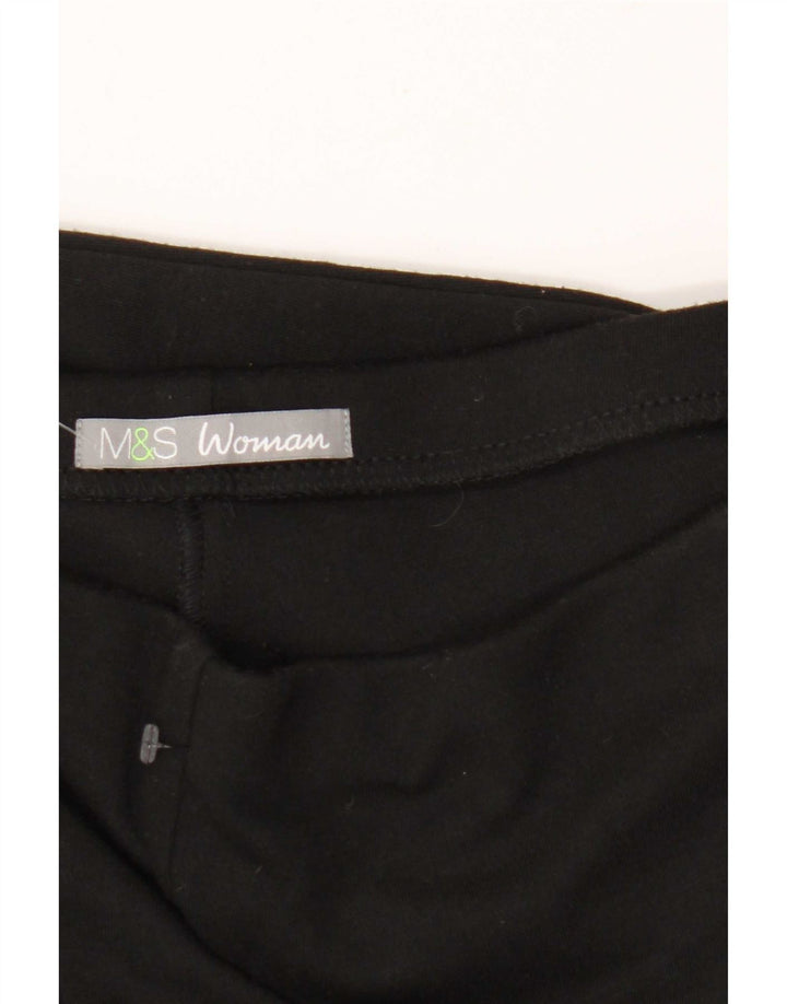 Marks & Spencer Womens Straight Casual Trousers W38 L31 Black