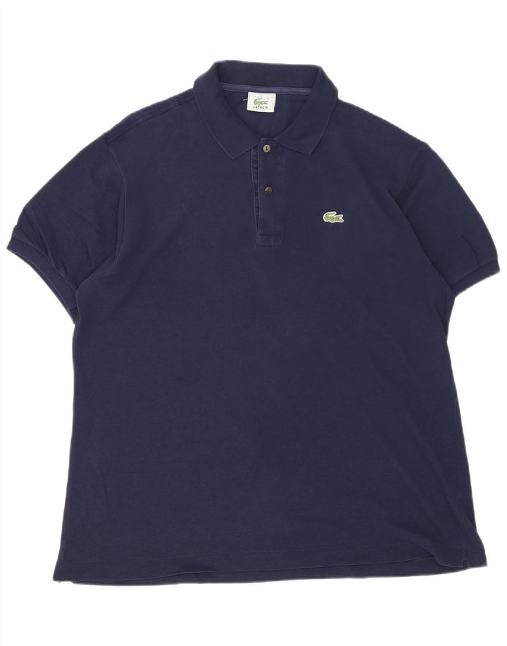 Lacoste Mens Polo Shirt Size 5 Large Navy Blue Cotton