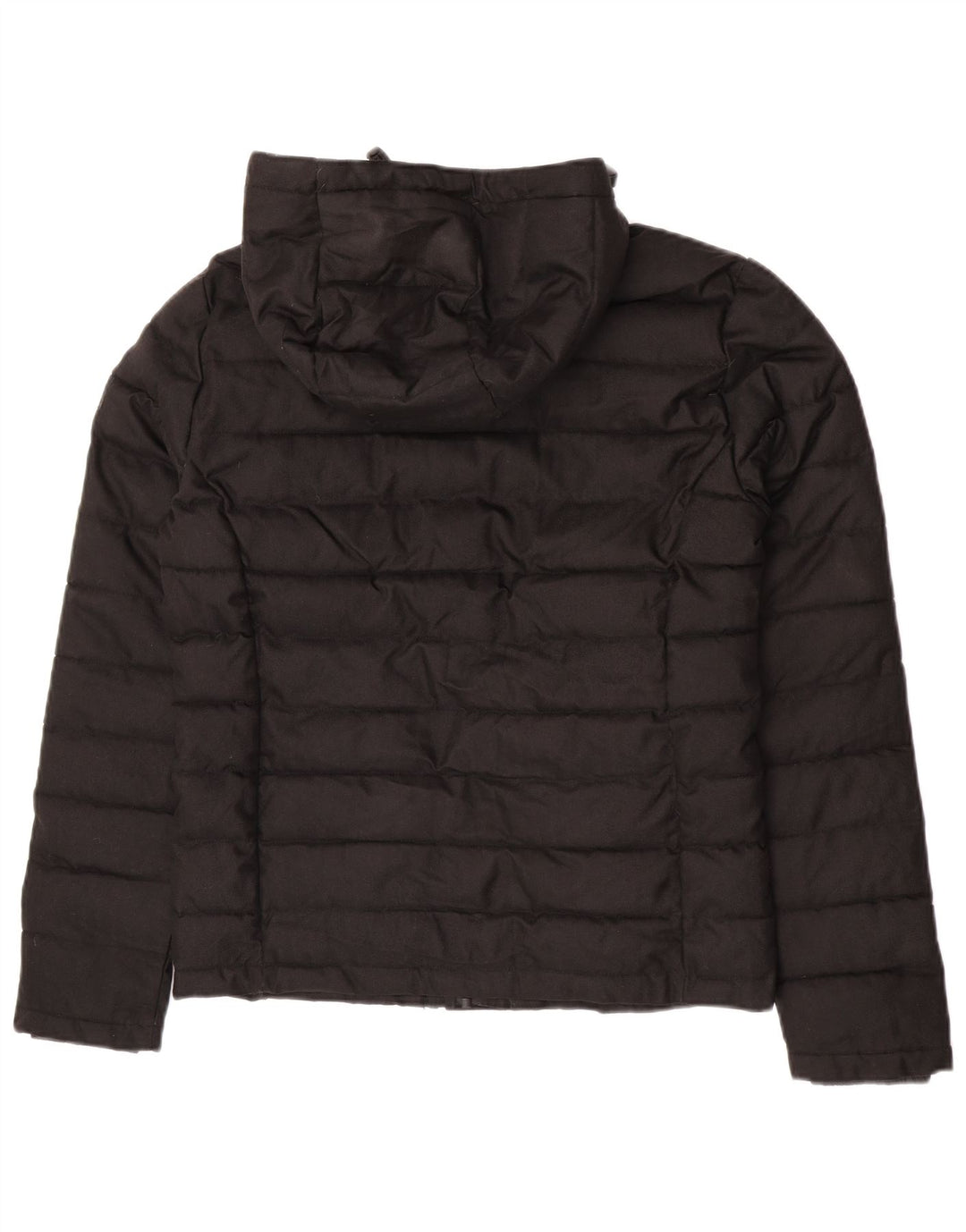 Superdry Mens Hooded Padded Jacket UK 38 Medium Black Polyester