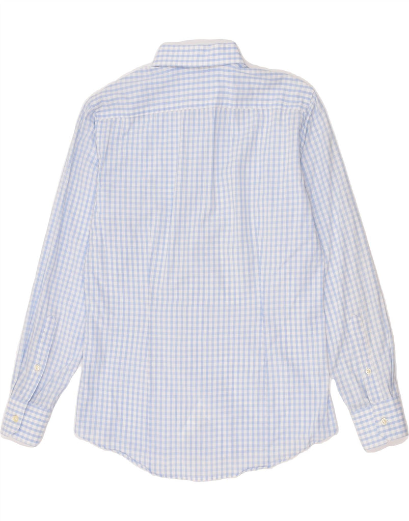 BENETTON Mens Shirt Medium Blue Gingham Cotton Vintage Benetton and Second-Hand Benetton from Messina Hembry 