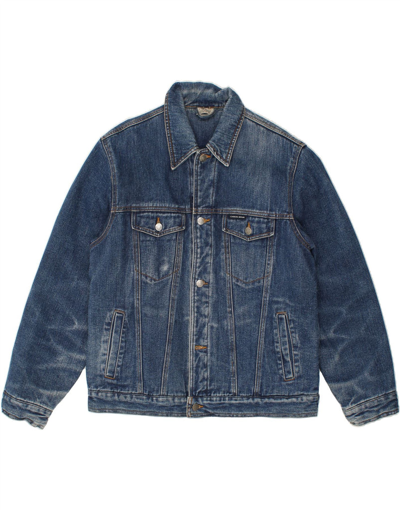 VINTAGE Mens Denim Jacket UK 38 Medium Blue Cotton Vintage Vintage and Second-Hand Vintage from Messina Hembry 