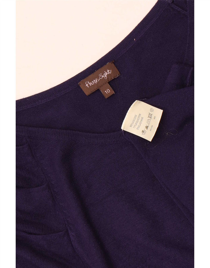 Phase Eight Womens A-Line Dress UK 10 Small Purple Viscose