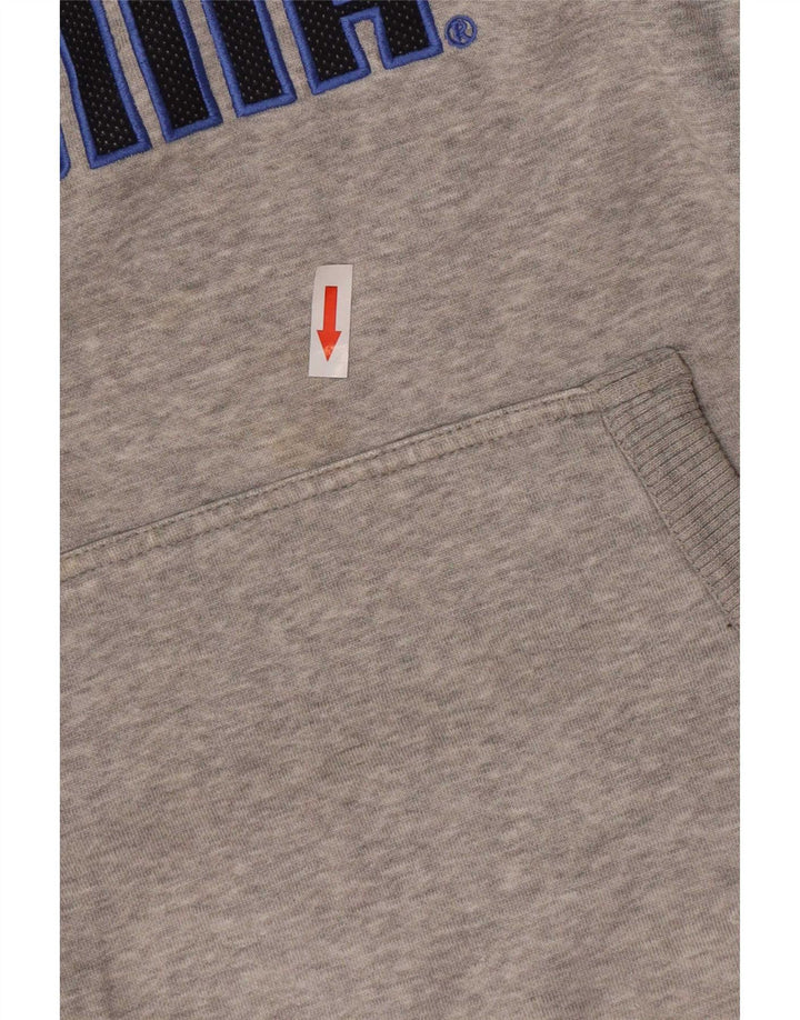 Puma Mens Graphic Hoodie Jumper Small Grey Flecked