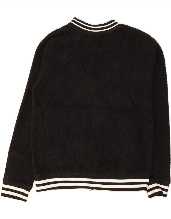 CHAMPION Womens Fleece Jacket UK 10 Small Black Polyester Vintage Champion and Second-Hand Champion from Messina Hembry 