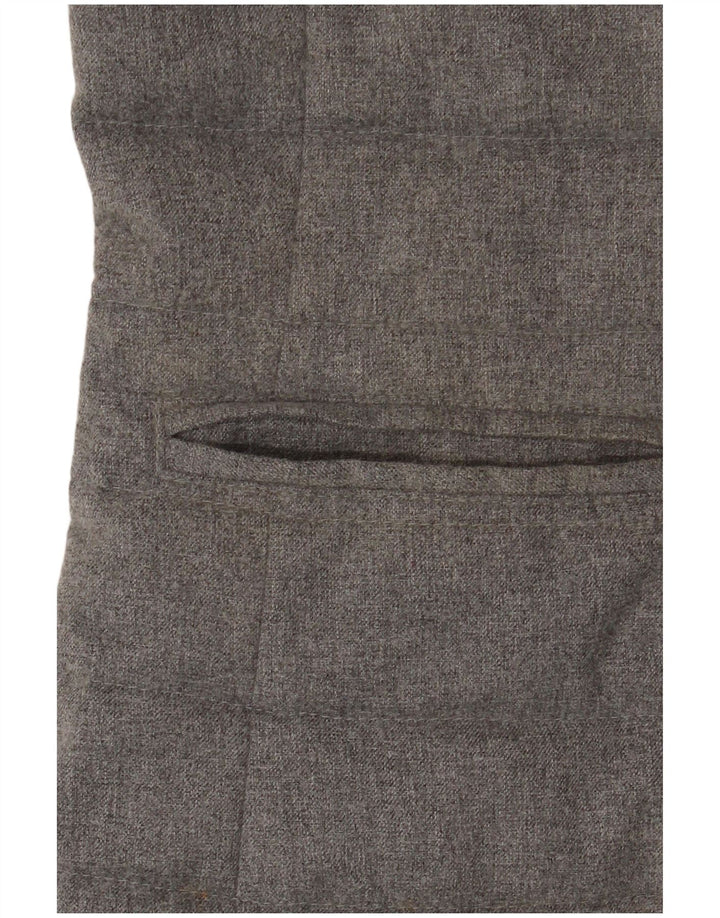 Conte of Florence Womens Hooded Blazer Padded Jacket IT 42 Medium Grey