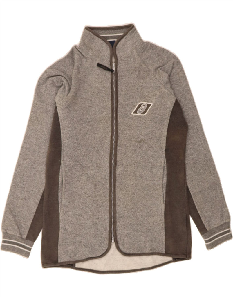 ASICS Mens Tracksuit Top Jacket Small Grey Colourblock Cotton Vintage Asics and Second-Hand Asics from Messina Hembry 