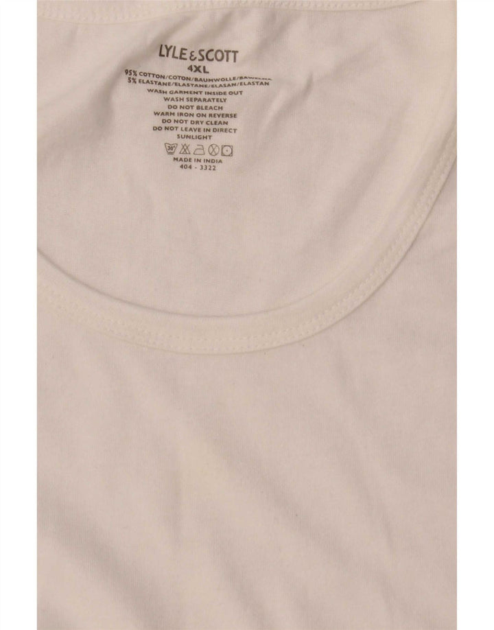 Lyle & Scott Mens T-Shirt Top 4XL White Cotton