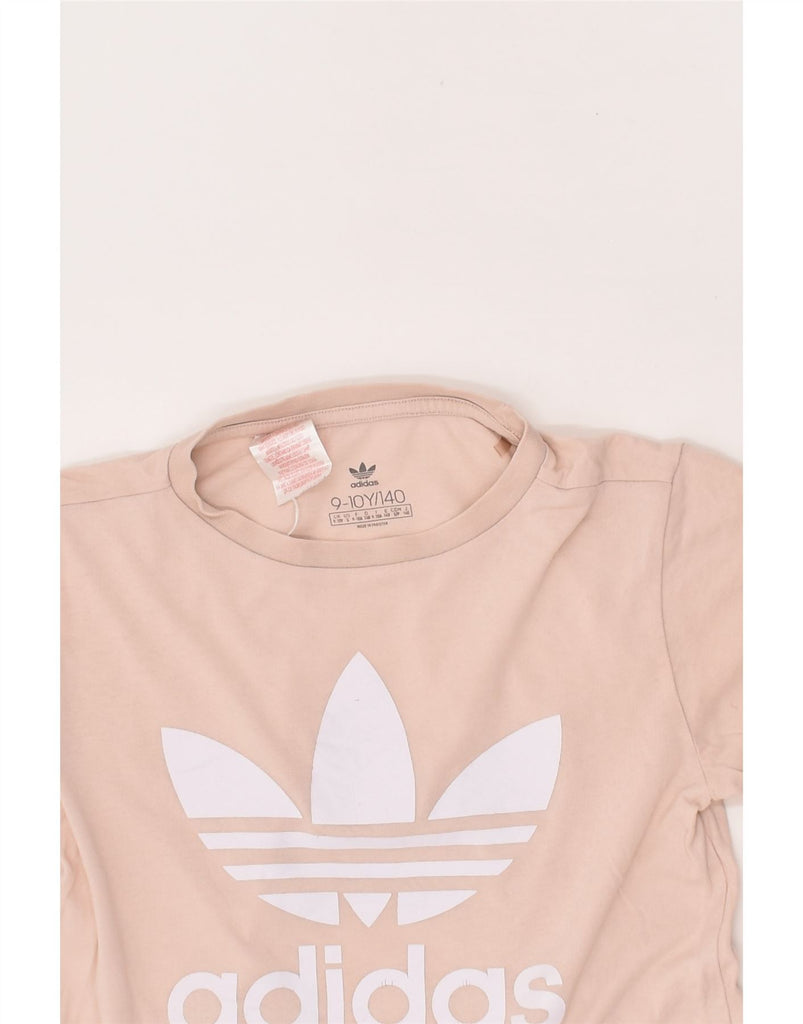 ADIDAS Girls Graphic T-Shirt Top 9-10 Years Pink | Vintage Adidas | Thrift | Second-Hand Adidas | Used Clothing | Messina Hembry 