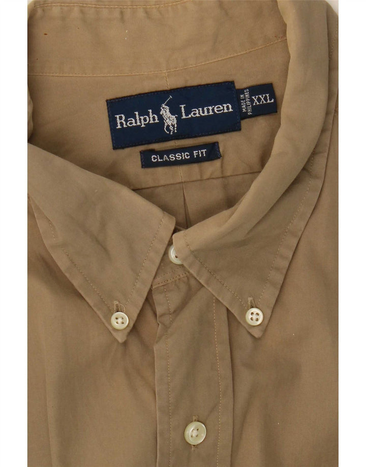 Ralph Lauren Mens Classic Fit Shirt 2XL Beige