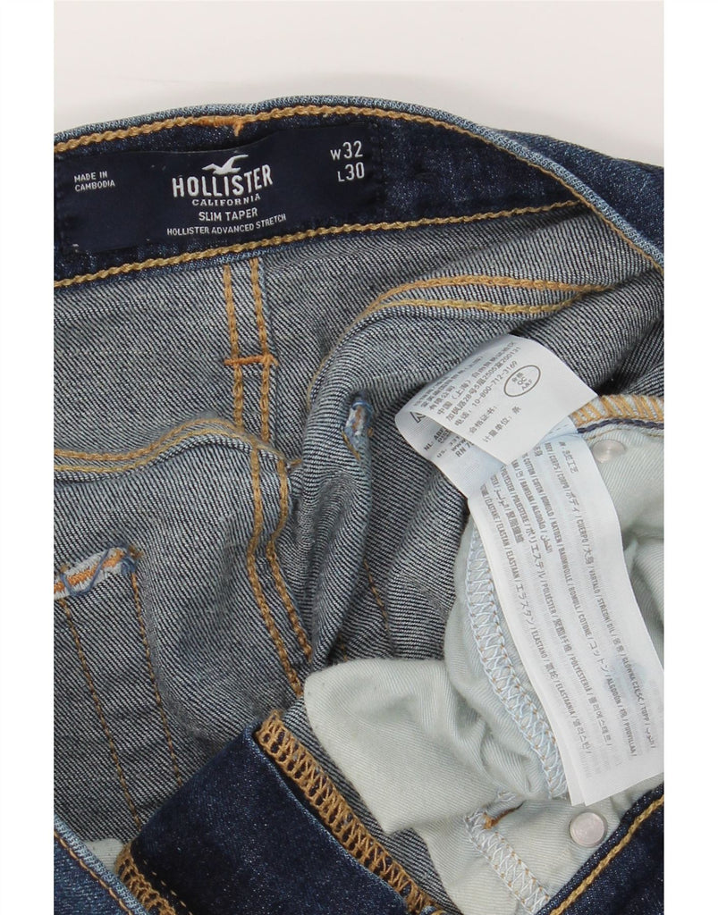 HOLLISTER Mens Slim Tapered Jeans  W32 L30 Blue Cotton Vintage Hollister and Second-Hand Hollister from Messina Hembry 