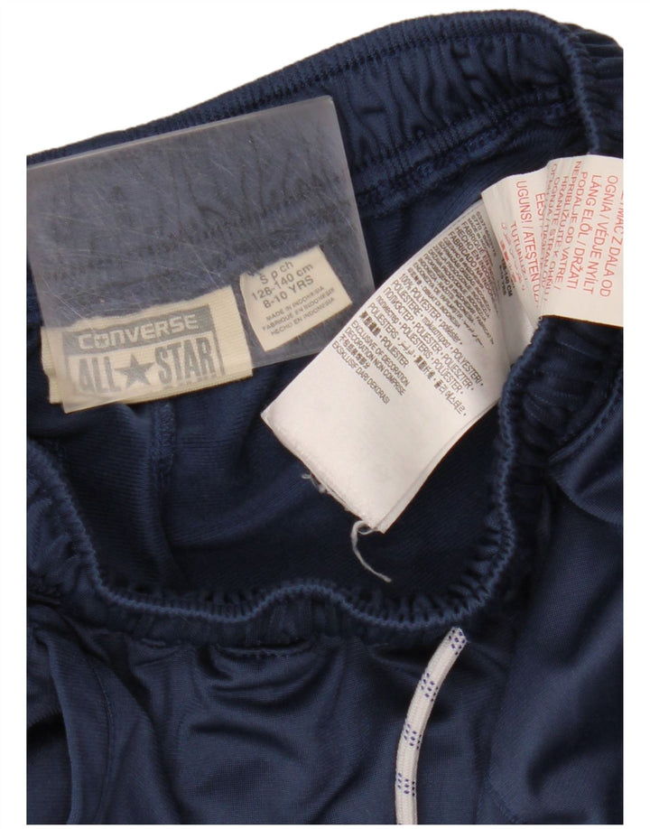CONVERSE Boys Tracksuit Trousers Joggers 8-9 Years Navy Blue Polyester