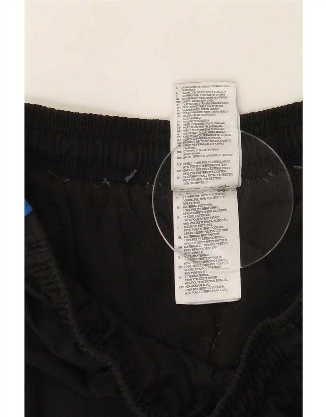 Adidas Mens Tracksuit Trousers Joggers Large Black Polyester