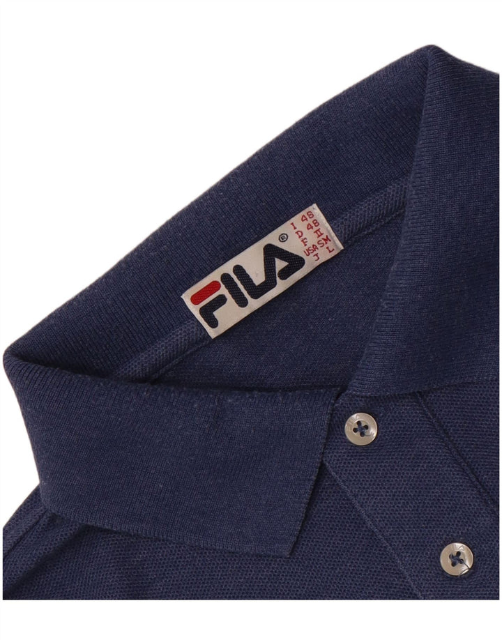 Fila Mens Polo Shirt Medium Navy Blue