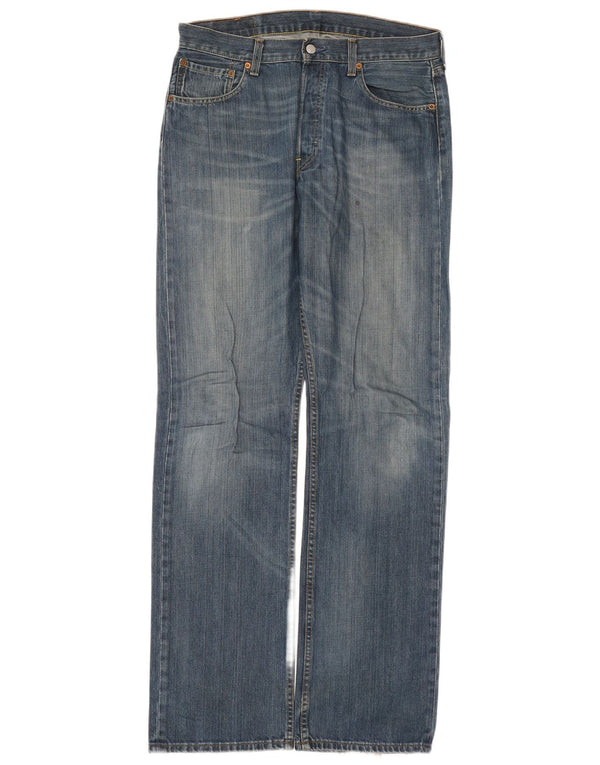 Levi's Mens 501 Straight Jeans W34 L36 Blue Cotton