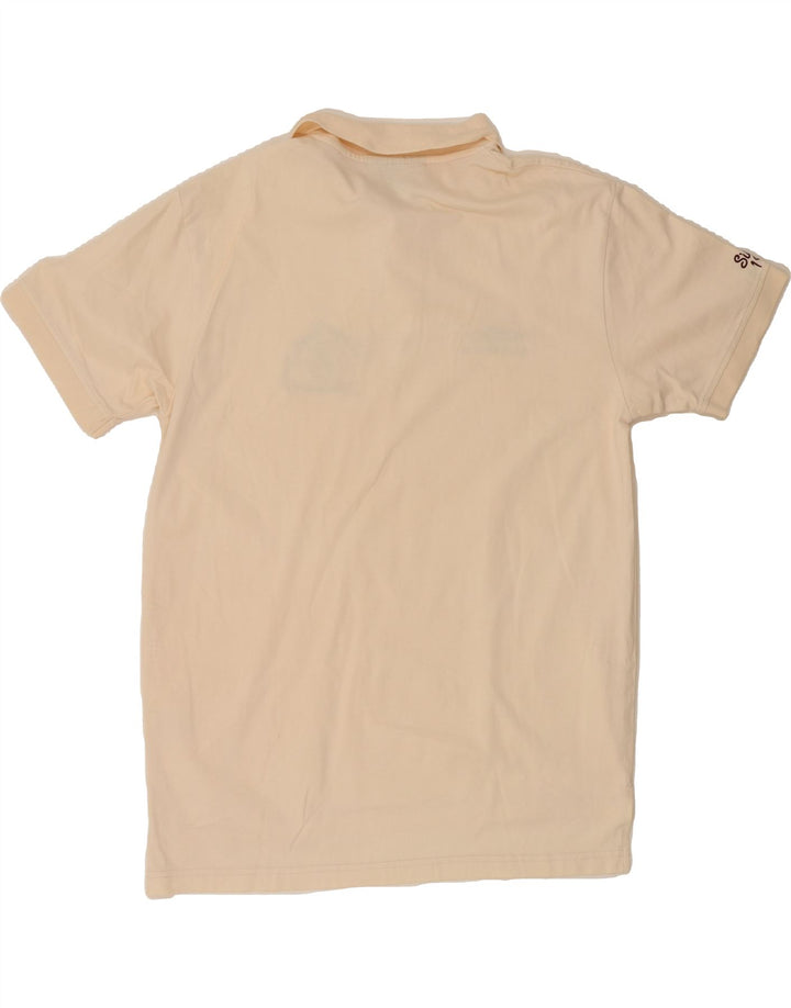 UMBRO Mens Graphic Polo Shirt Large Beige Cotton Vintage Umbro and Second-Hand Umbro from Messina Hembry 