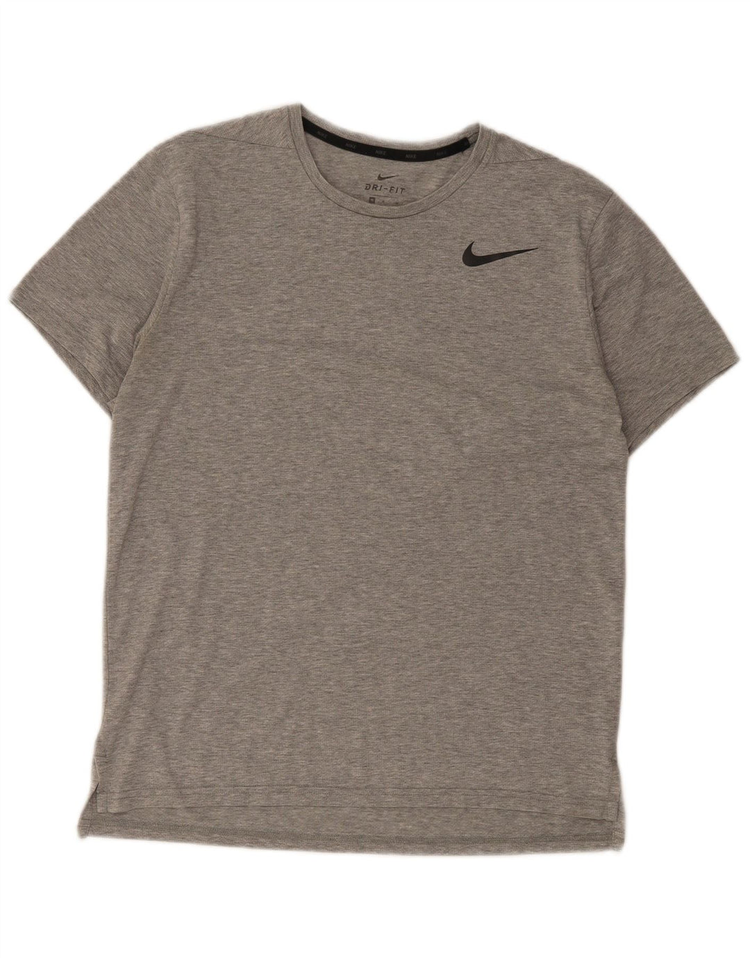 Nike Mens Dri Fit T-Shirt Top Medium Grey Flecked Polyester