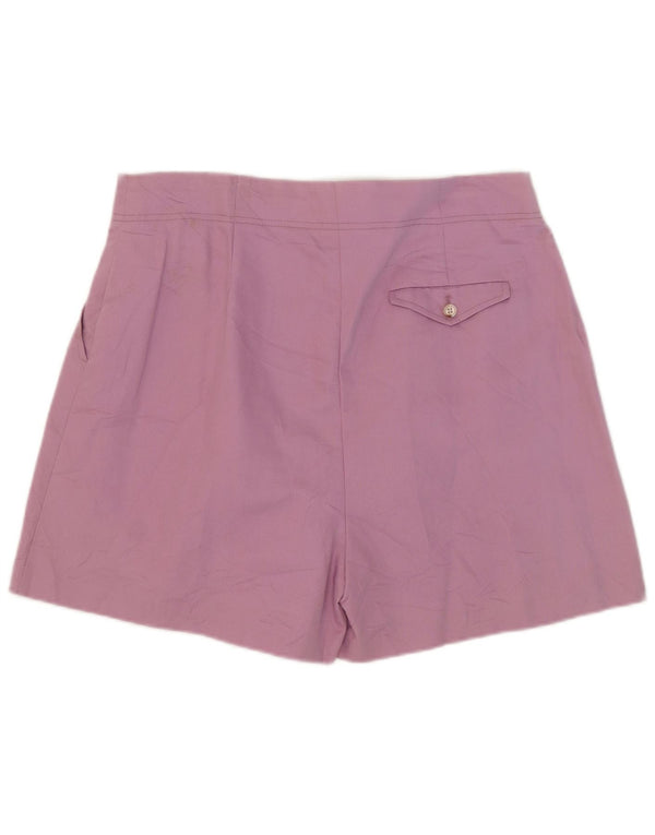 Marks & Spencer Womens High Waist Pegged Chino Shorts UK 16 Large W38 Lilac