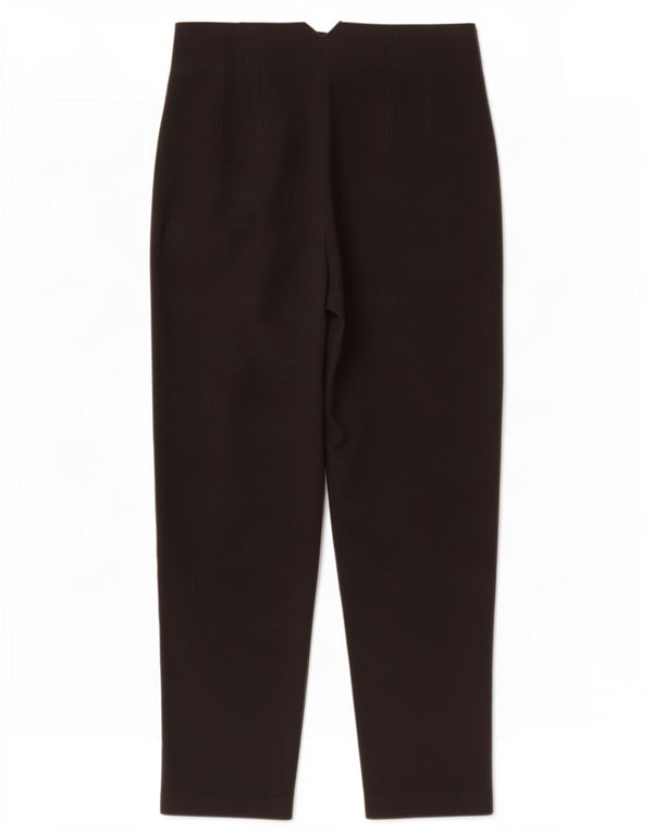 Zara Womens High Waist Tapered Cropped Trousers Medium W28 L26 Black
