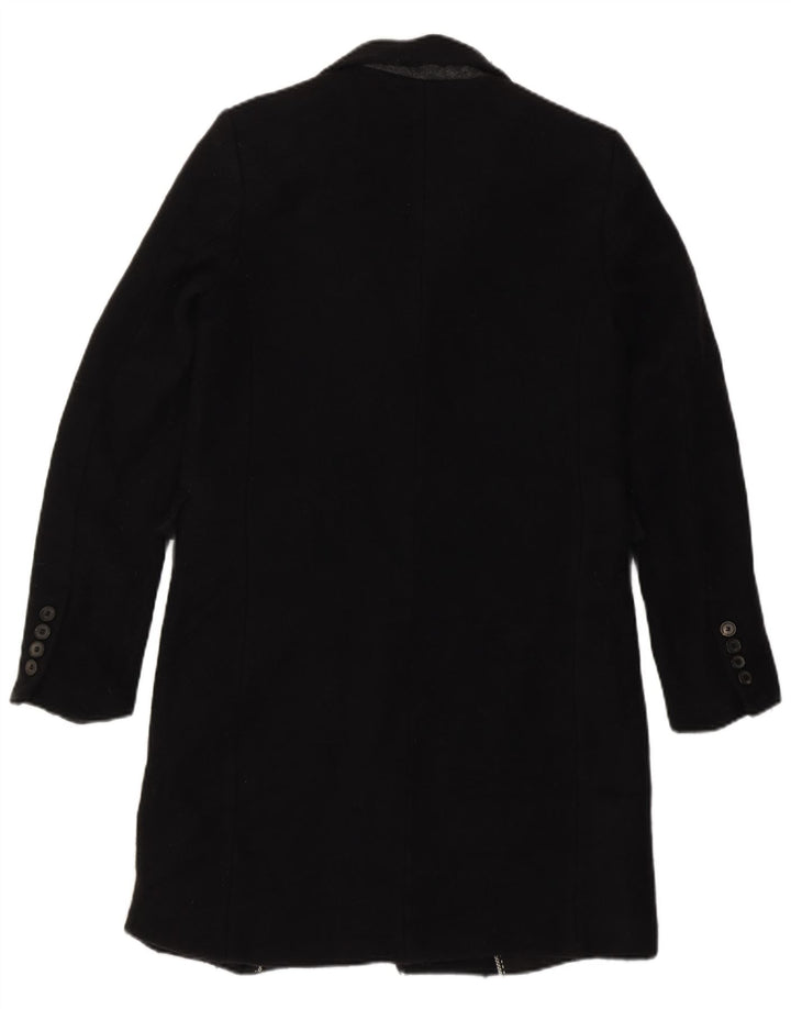 Zara Womens Loose Fit Overcoat UK 6 XS Black