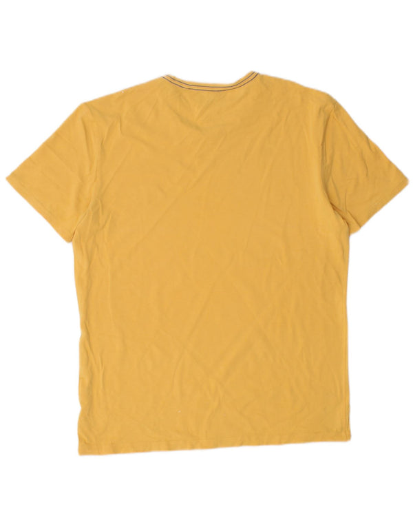 Guess Mens Extra Slim Graphic T-Shirt Top Large Yellow