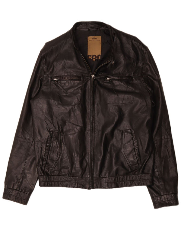 Conbipel Mens Leather Jacket IT 52 Large Black