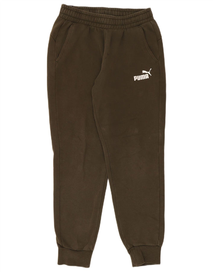 Puma Mens Tracksuit Trousers Joggers Medium Khaki Cotton