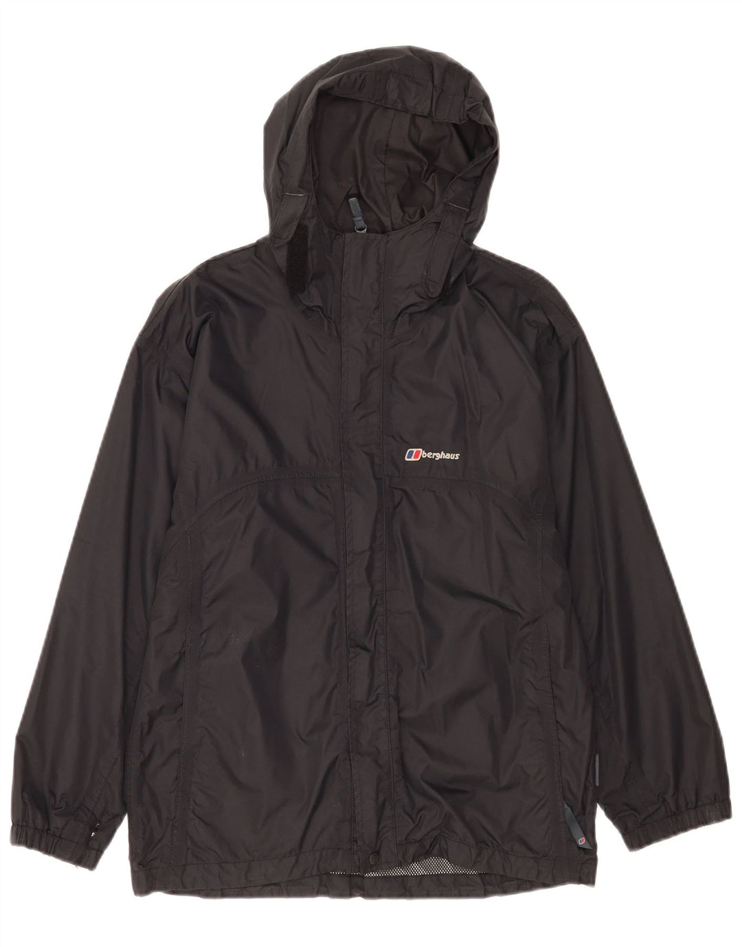 Berghaus Boys Hooded Rain Jacket 11-12 Years Black Nylon
