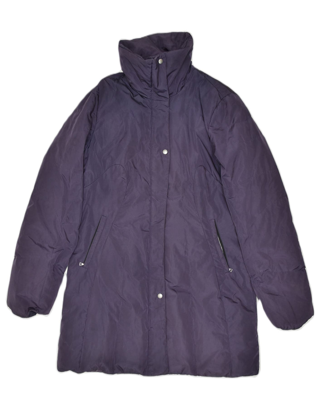 BELFE & BELFE Womens Windbreaker Coat UK 14 Medium Purple Polyester Winter | Vintage | Thrift | Second-Hand | Used Clothing | Messina Hembry 