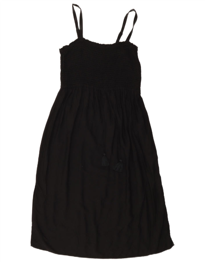 Marks & Spencer Womens Slip Dress UK 16 Large Black Viscose