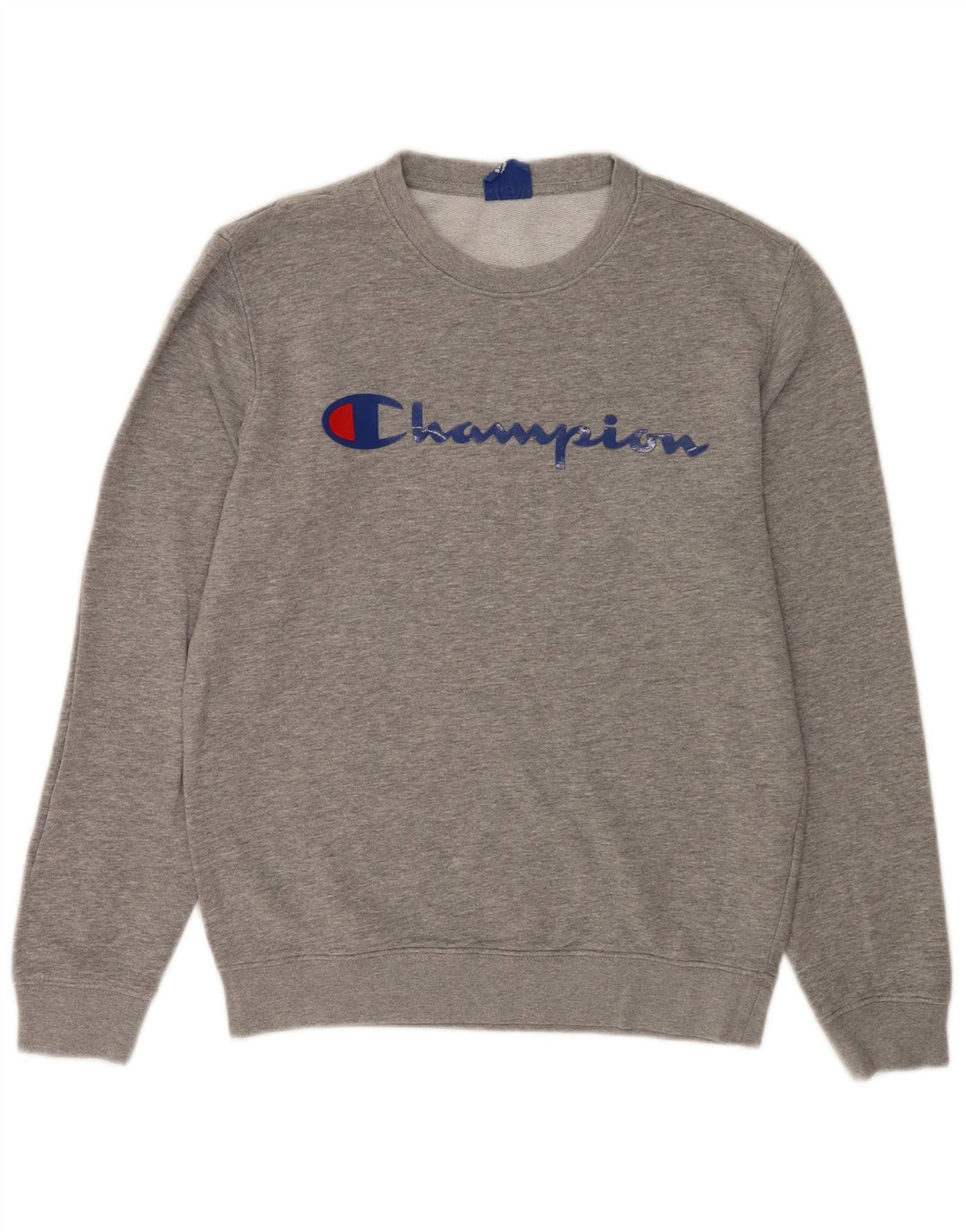 Champion Mens Graphic Sweatshirt Jumper Small Grey Flecked Cotton