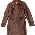 Conbipel Womens Leather Coat IT 48 XL Brown Leather