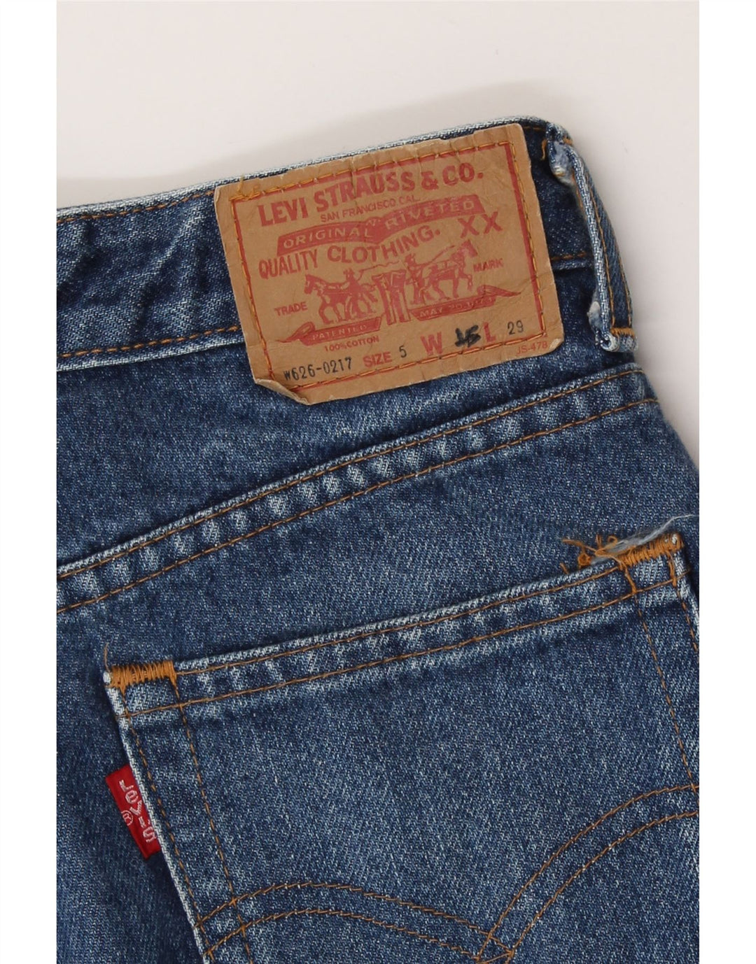 Levi's Womens High Waist Jeans W25 L29 Blue