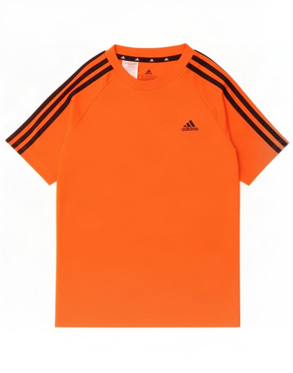 Adidas Boys Aeroready T-Shirt Top 11-12 Years Orange Polyester