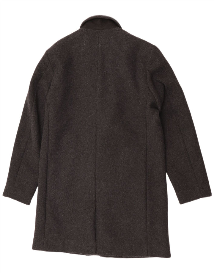 Hollister Mens Overcoat UK 42 XL Grey Polyester