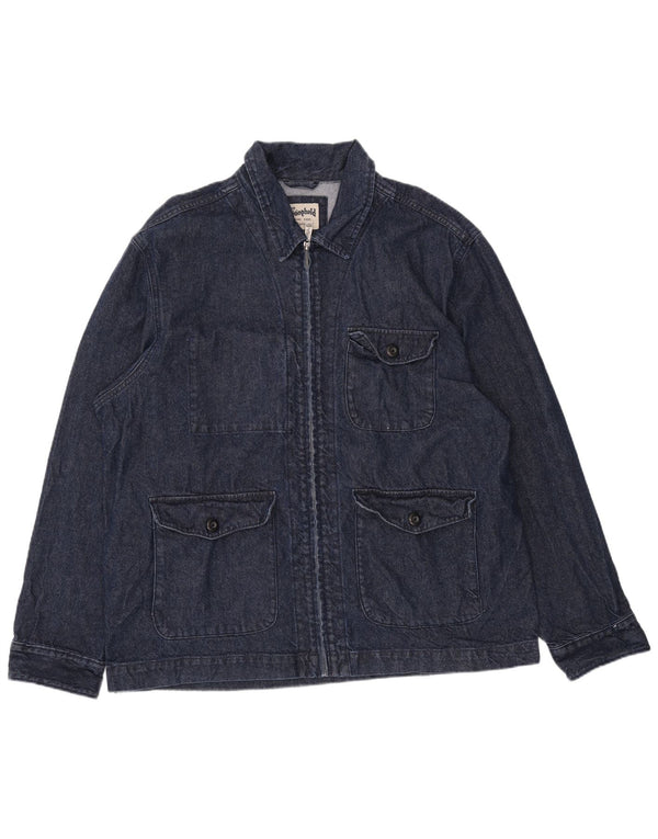 The Stronghold Mens Denim Jacket UK 46 3XL Blue Cotton