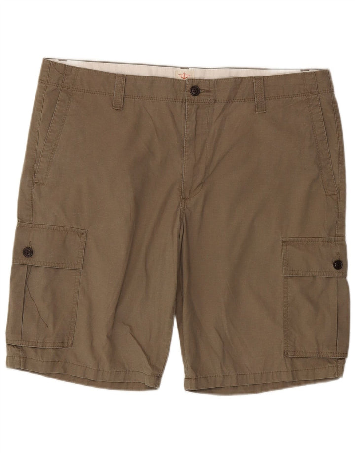 DOCKERS Mens Cargo Shorts W38 XL Beige Cotton