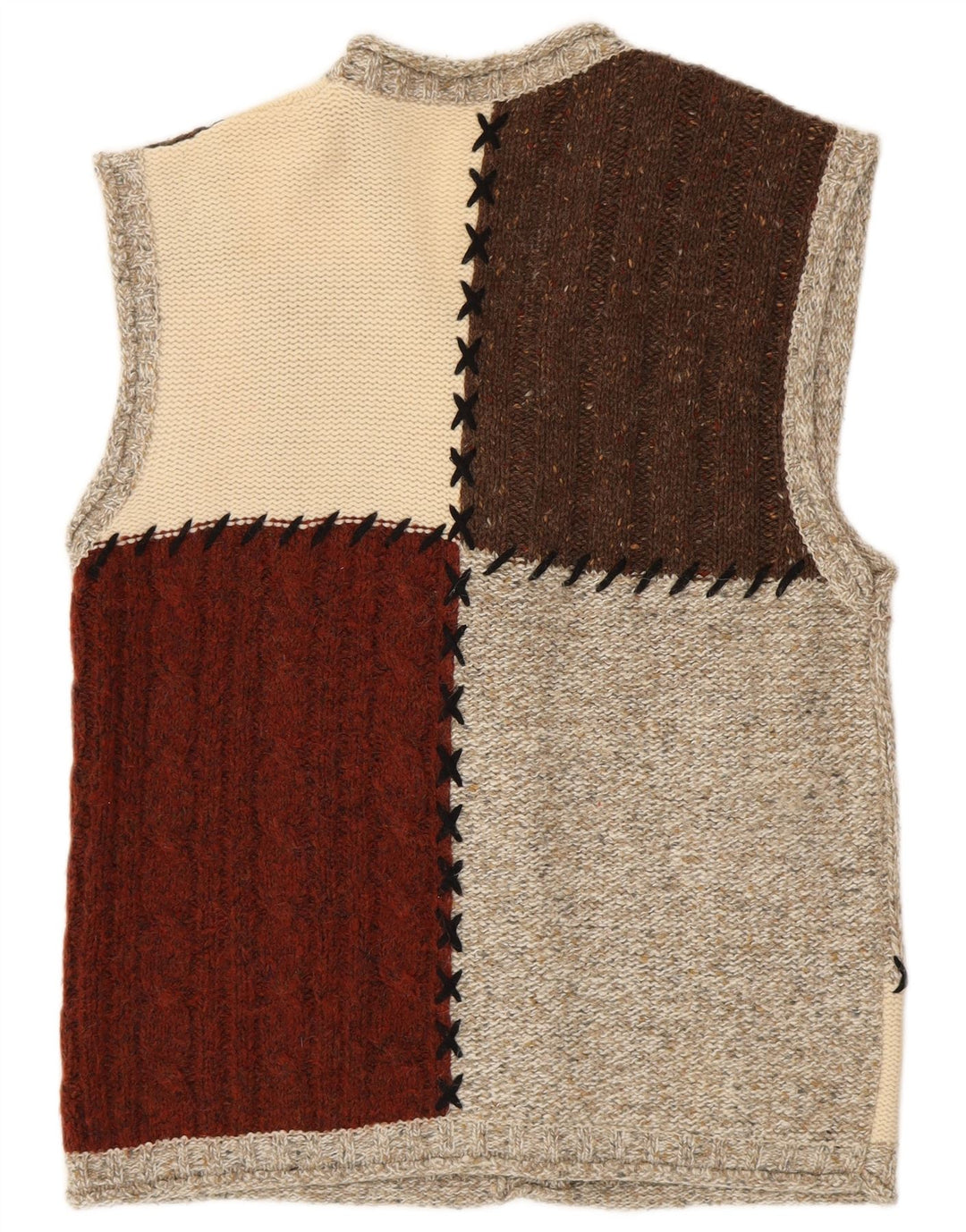 VINTAGE Womens Cardigan Sweater UK 16 Large Multicoloured Colourblock